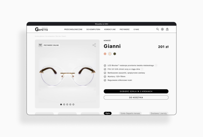 Projektowanie sklepu e-commerce Gepetto