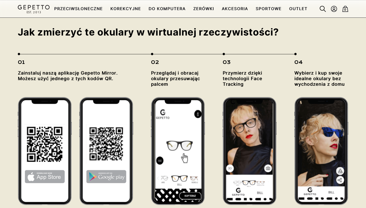Mierzenie okularów - sklep internetowy Gepetto